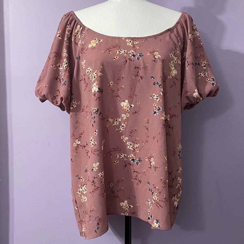 Reitmans Mauve Floral Blouse